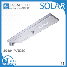 50W Intergrated LED Jardim Lâmpada All-in-One Solar LED Street Light